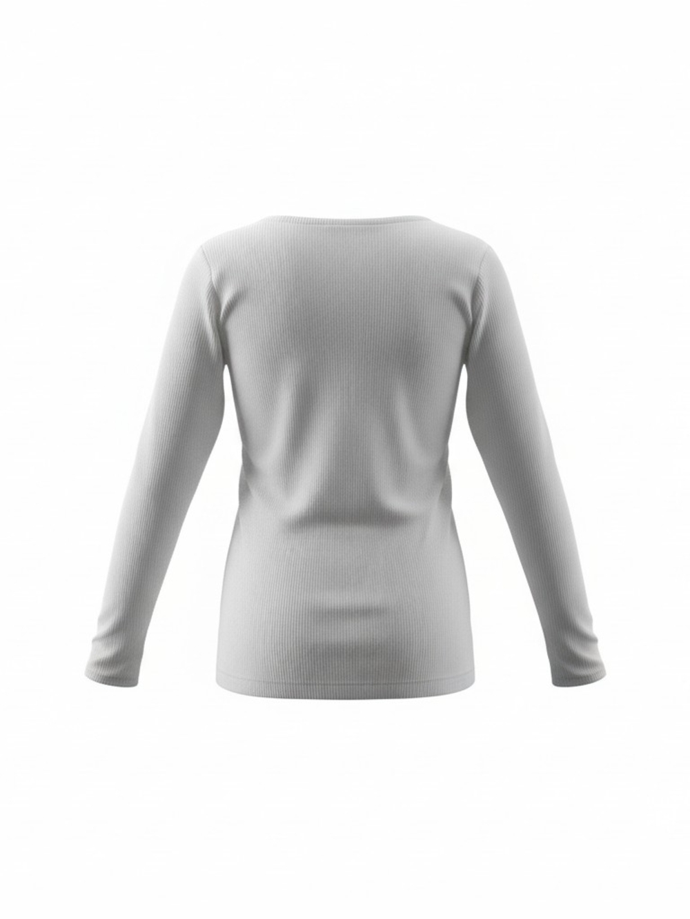 Hollister White Ribbed Lace-Up Long Sleeve Top - Picture 2 of 4